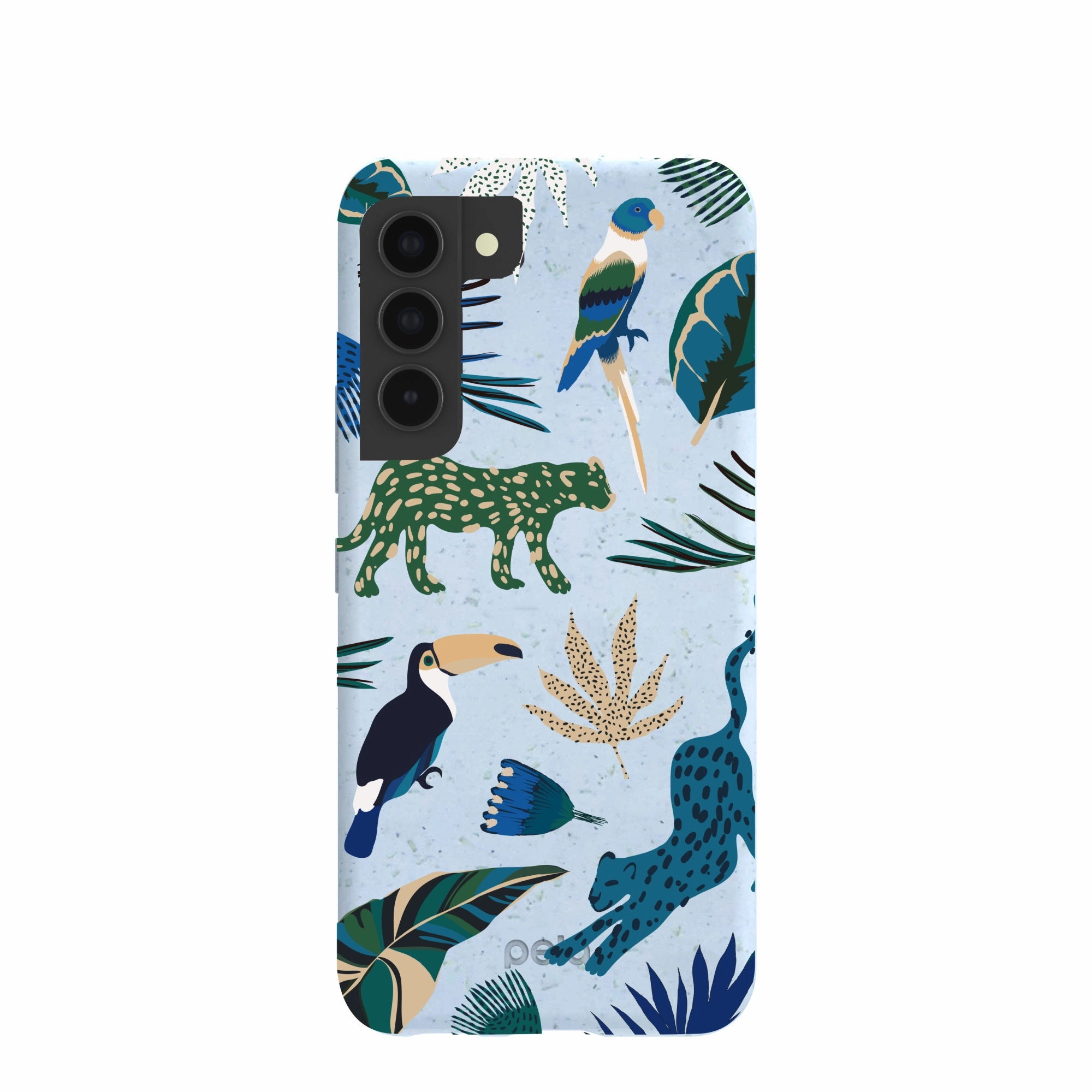 Flexible Texture Powder Blue Tropical Rainforest Samsung Galaxy S22 Case