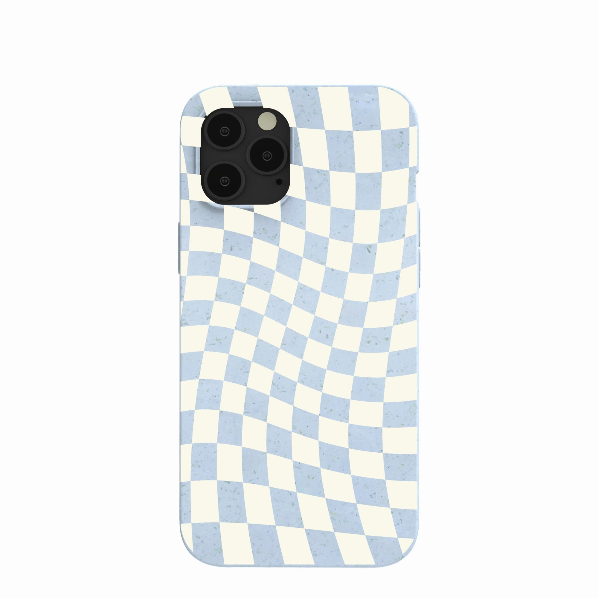 Smooth Shield Smooth Pattern Design Powder Blue Warped Checkers iPhone 12 Pro Max Case