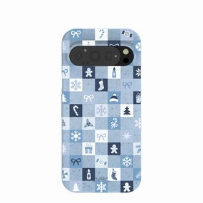Fashion Forward Powder Blue Winter Quilt Google Pixel 9/9 Pro Case