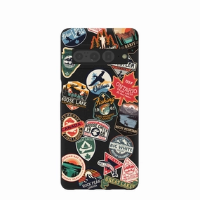 Black Canadian Stickers Google Pixel 7 Pro Case Soft Surface Layer Hand Feel