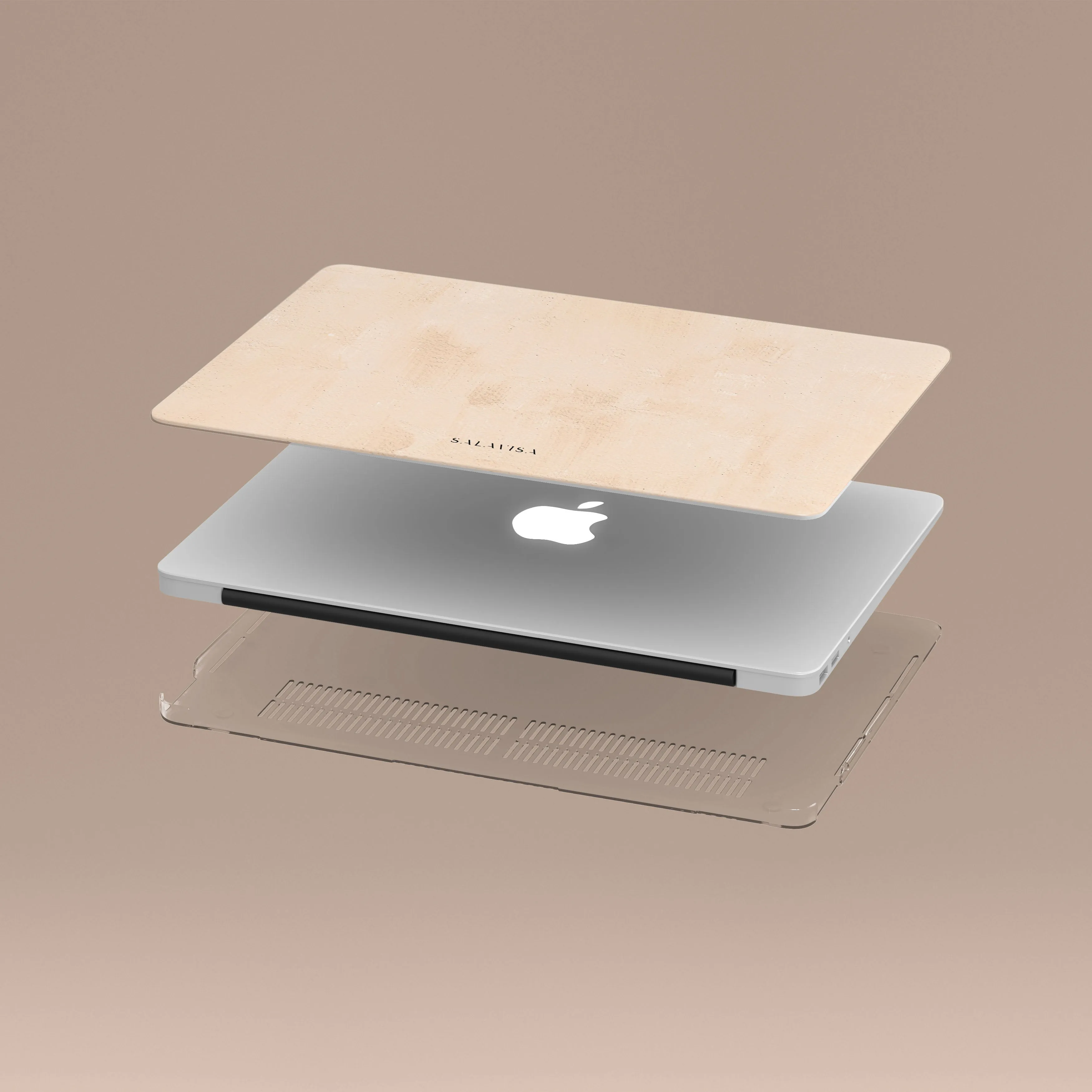 custom design Slim Protection Rose Beige Clay MacBook Case