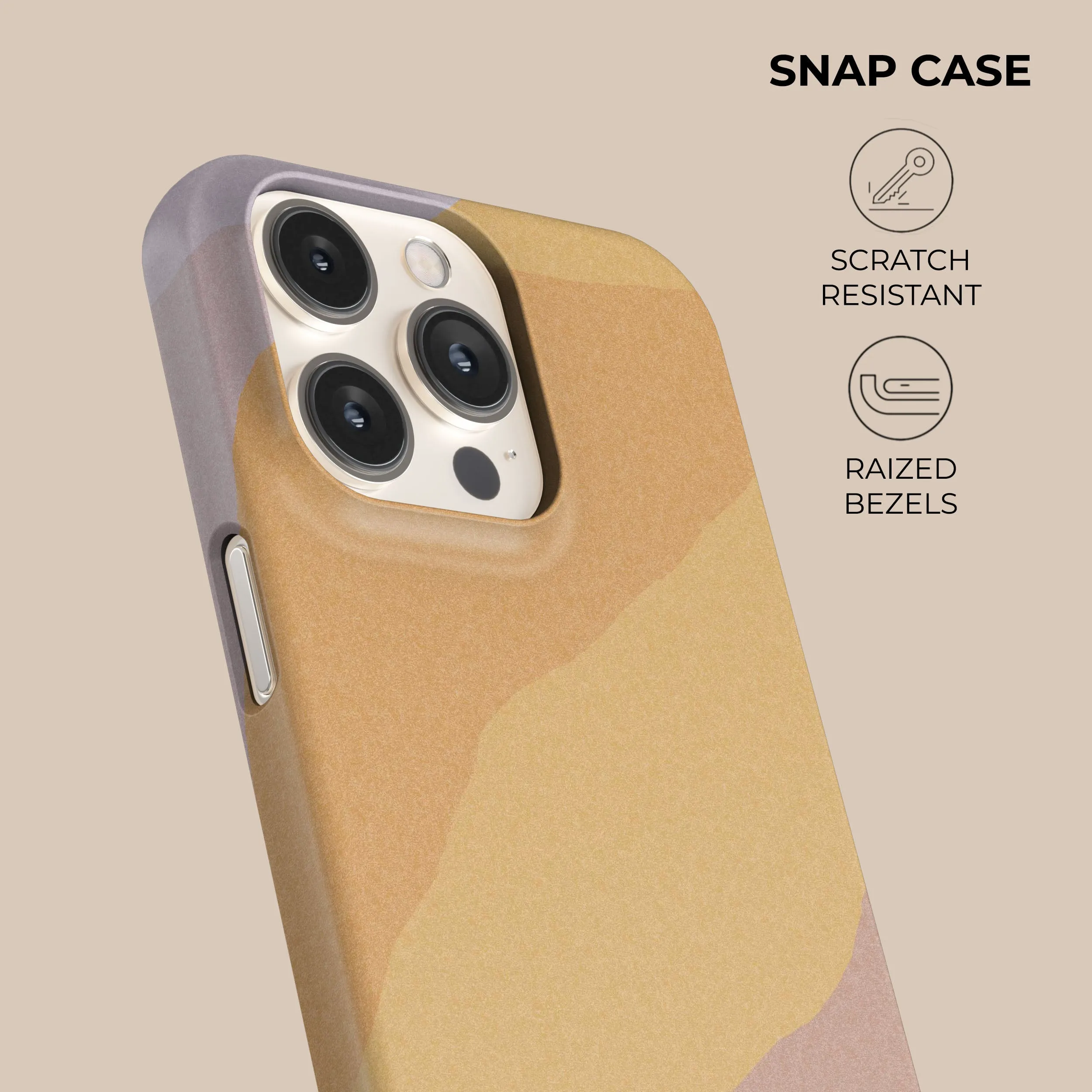 Orange Layers Phone Case Protective Lining Luxury Feel