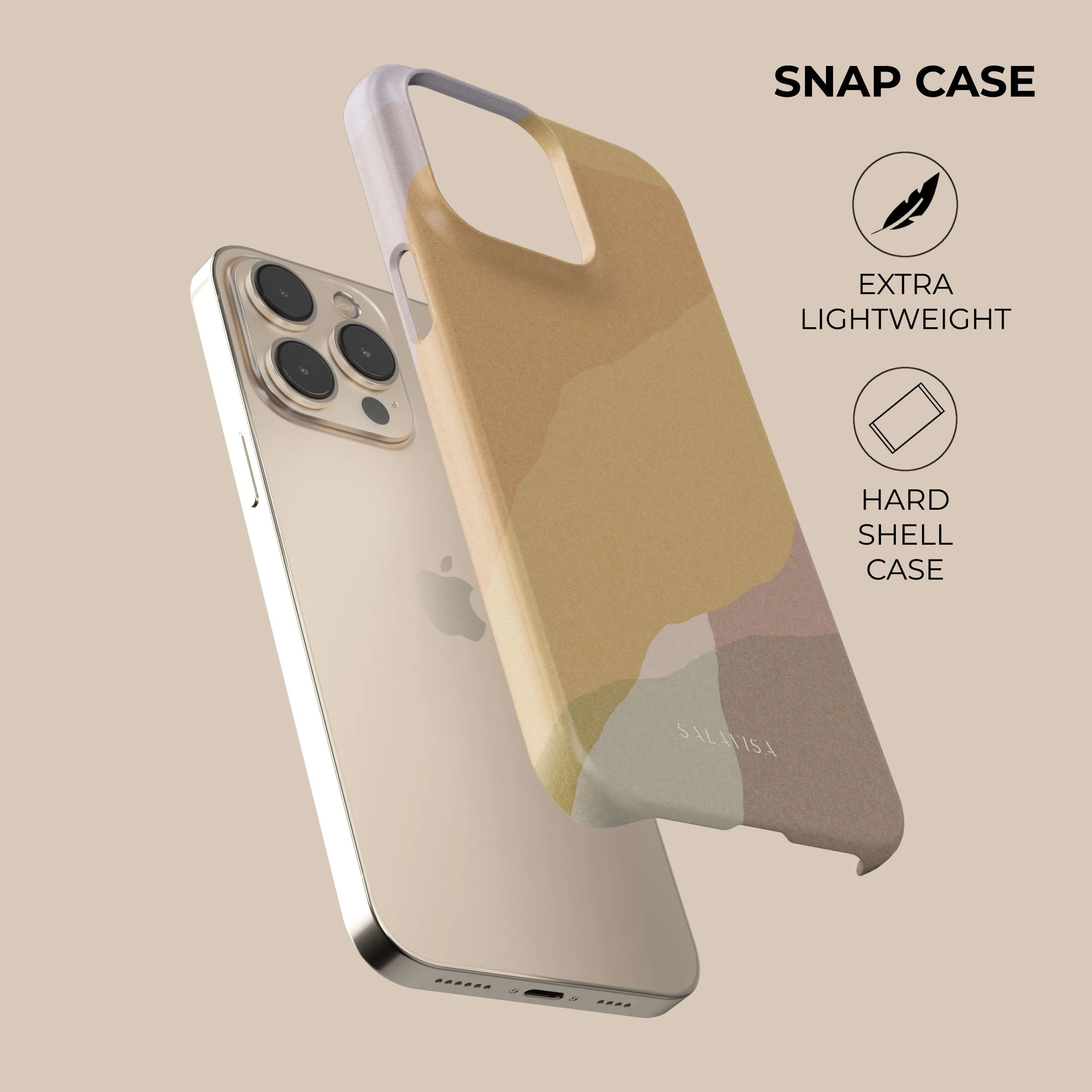 Slim Feel Luxury Edge Texture Orange Layers Phone Case