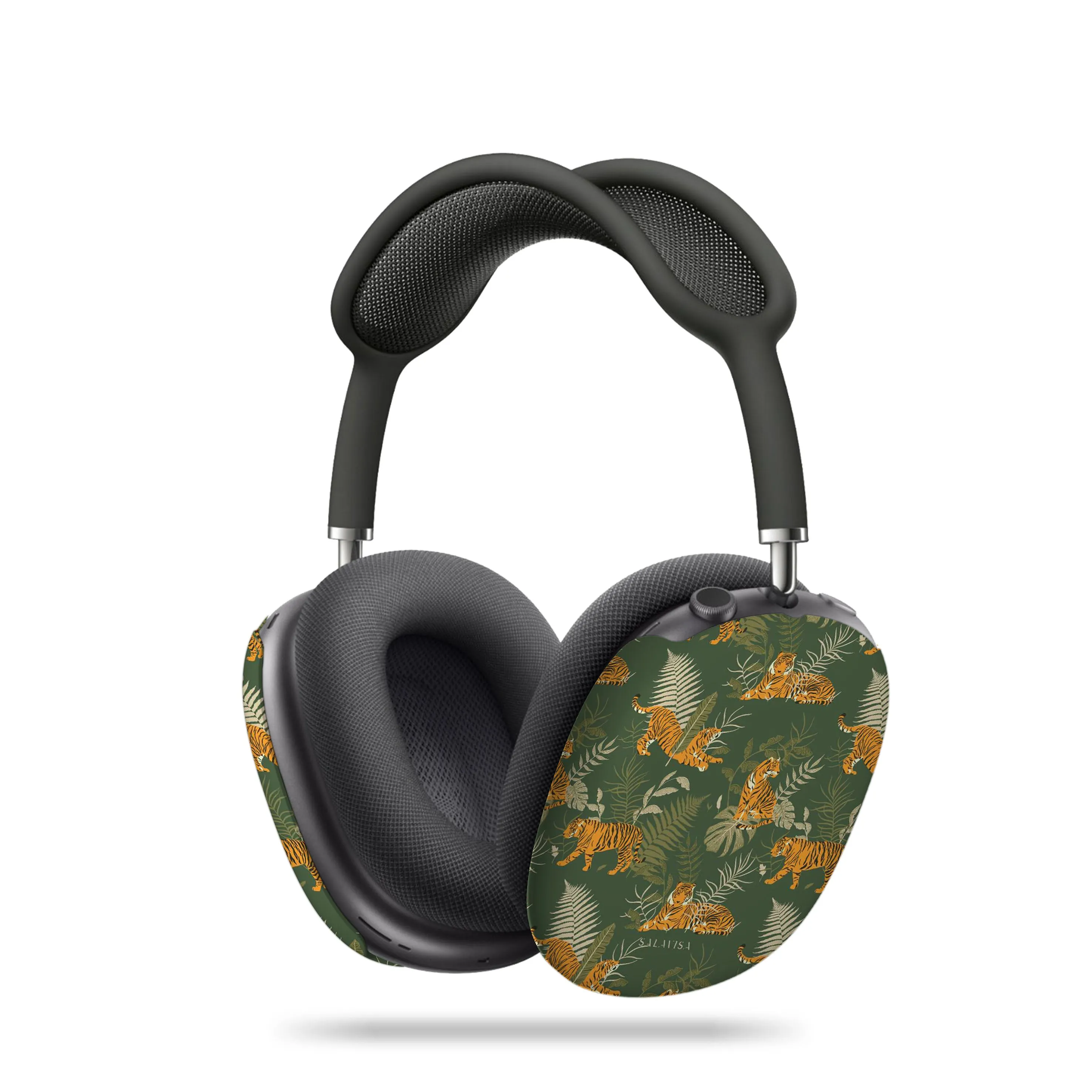 premium hybrid silicone cover Fashion Rubber Bag Yellow Tiger AirPods Max Case