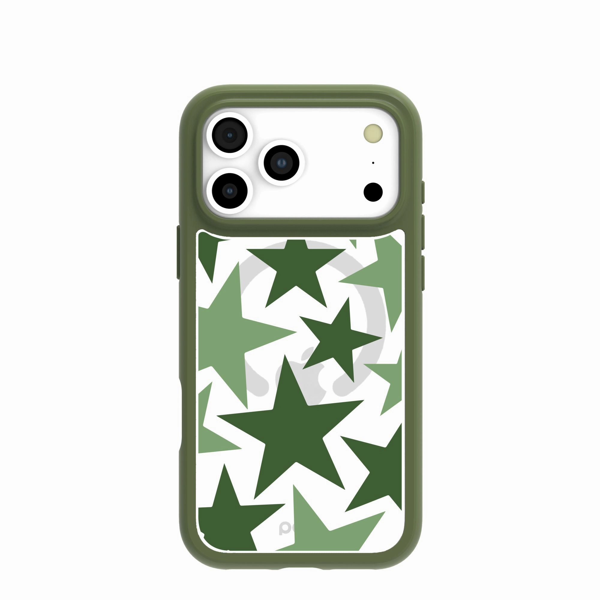 Clear Green Glow iPhone 17 Pro Max Case With Forest Floor Ridge (MagSafe included) Elegant Style Creative Texture