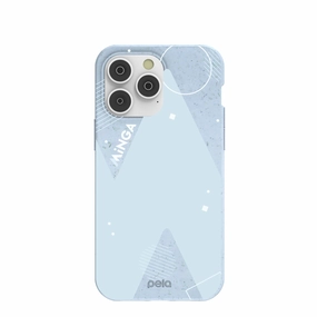 Powder Blue Minga Classic iPhone 14 Pro Max Case Glossy Texture Clear Finish