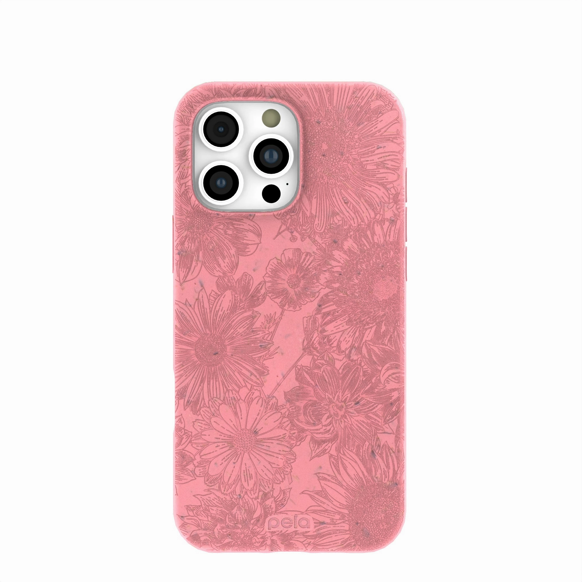 Bubblegum Pink Flora iPhone 16 Pro Max Case Light Protection Stylish frame