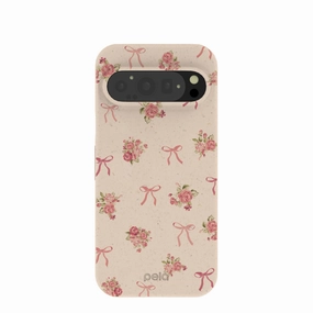 Durable Surface Design Durable Edge Finish Seashell Roses and Bows Google Pixel 9/9 Pro Case