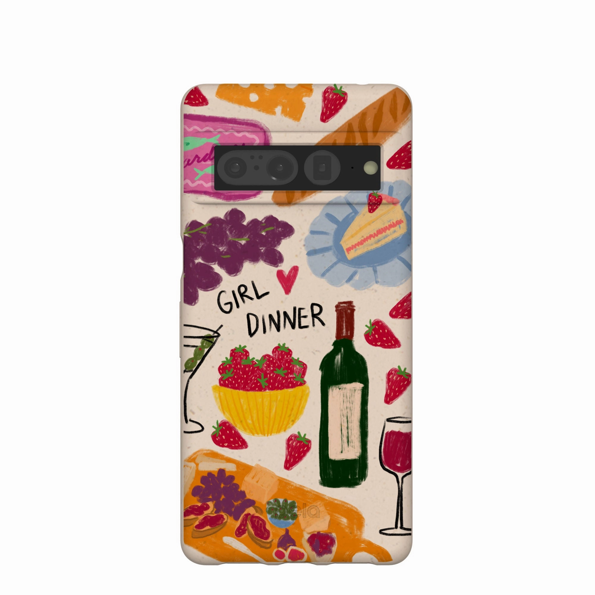 Soft Shape Clear Edge Seashell Girl Dinner Google Pixel 7 Pro Case