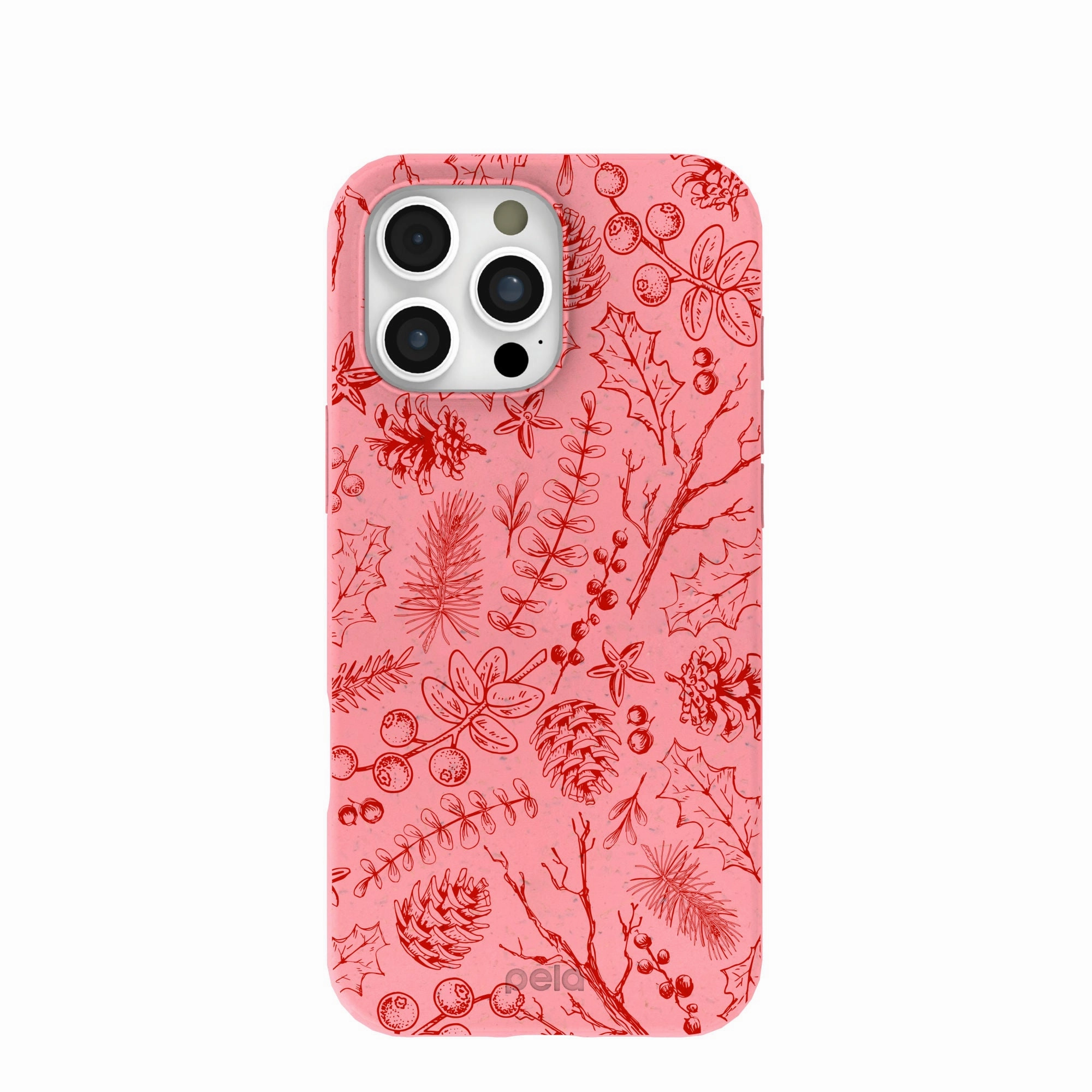 Polished Finish Bubblegum Pink Festive Forest iPhone 16 Pro Max Case