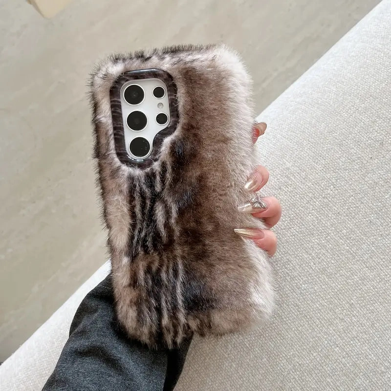 Lightweight Build Quality Plush Cat Fur Phone Case - Samsung