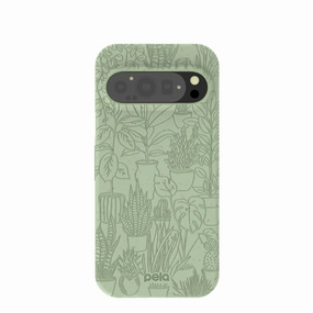 Classic Texture Sleek Detail Sage Green Green Oasis Google Pixel 9/9 Pro Case