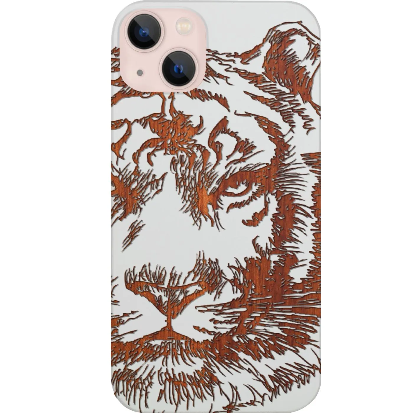 Tiger Face 1 - Engraved Phone Case Rugged Detail Layer