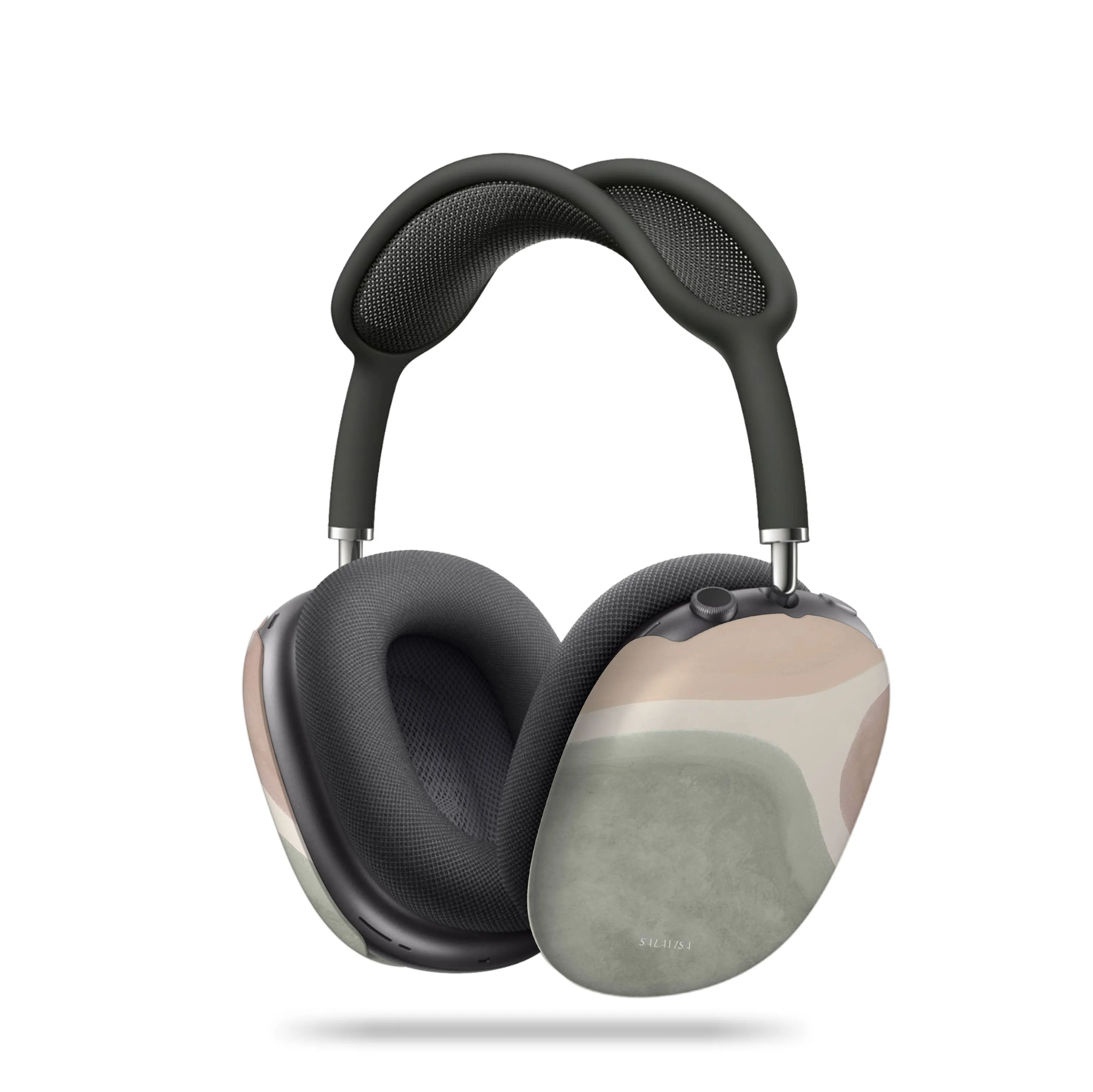 Portable Rubber Shell Soft Carry Organizer Pale Colors Curves AirPods Max Case