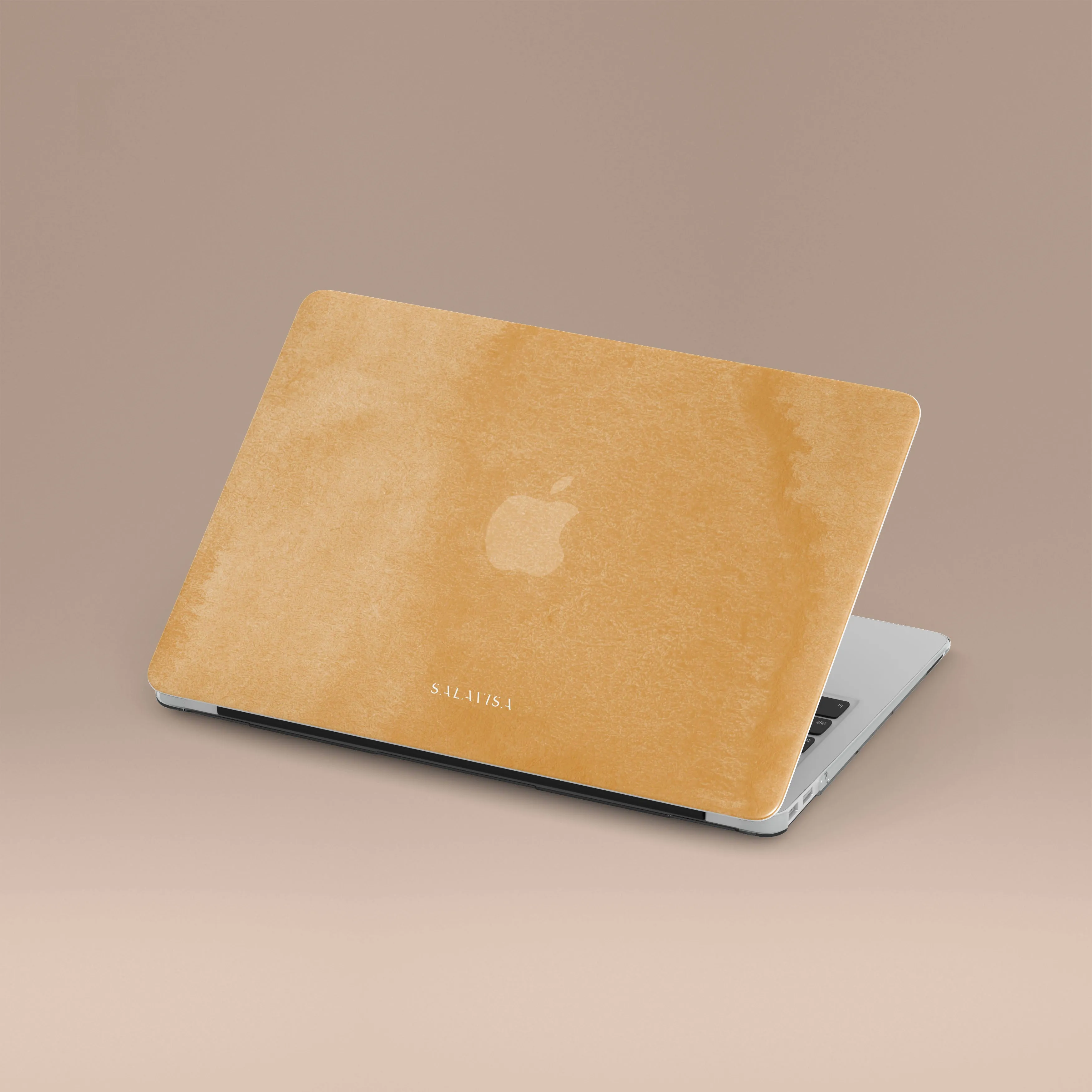 Burnt Yellow Watercolor MacBook Case Simple Finish