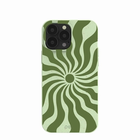 Sage Green Watermelon Time Warp iPhone 13 Pro Max Case Impact shield