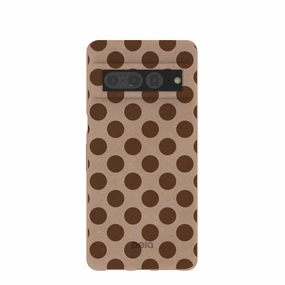 Chocolate Brown Cocoa Sprinkle Google Pixel 7 Pro Case Impact Cushion