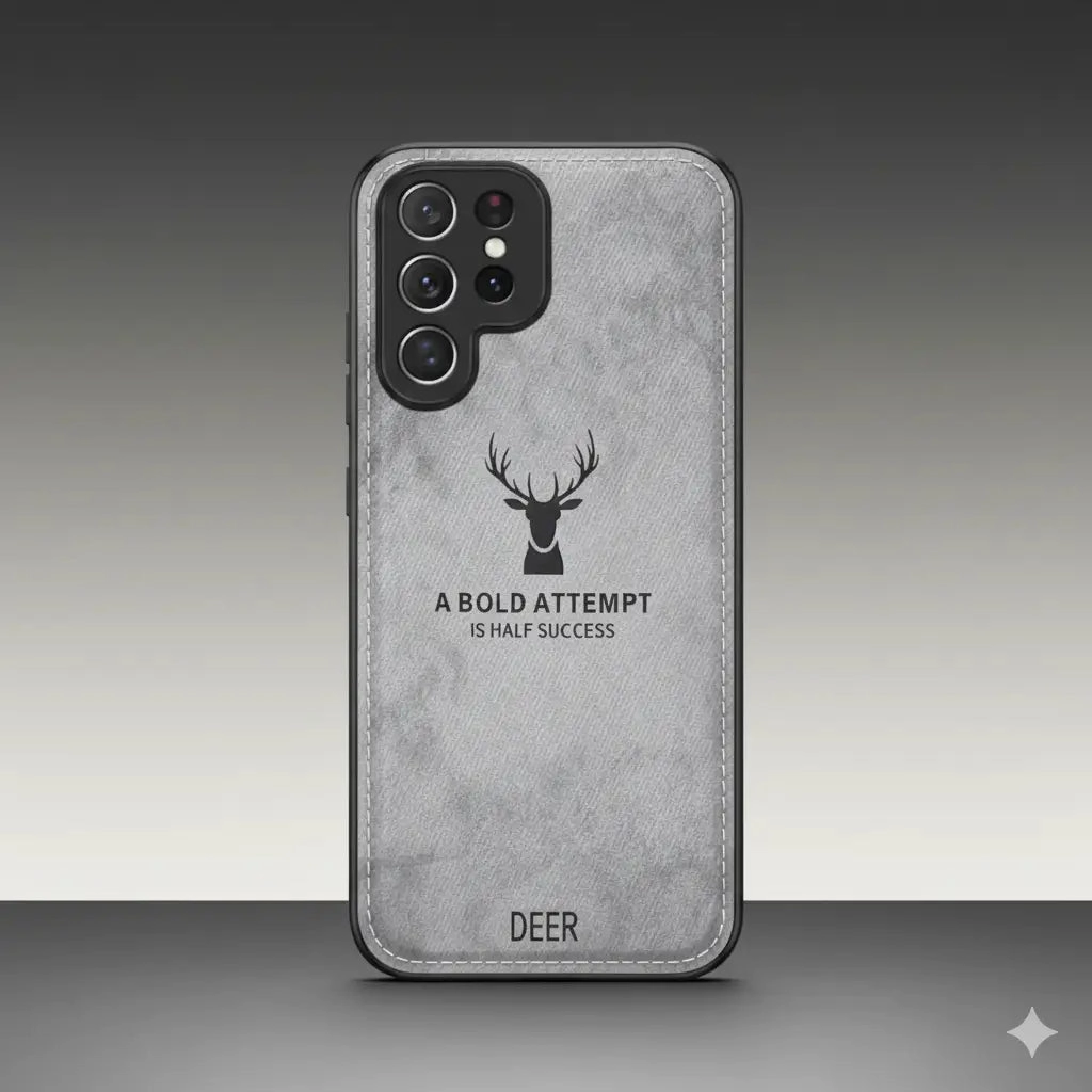 Deer Pattern Elegance Leather Case Grip Layer Soft Edge