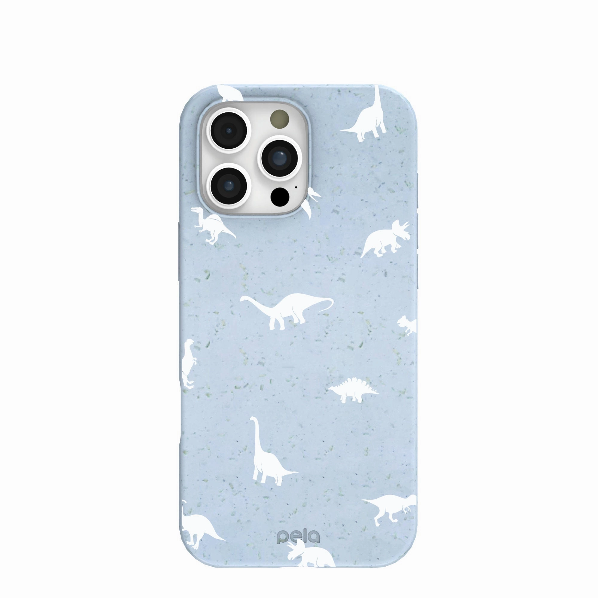 Powder Blue Lil Dinos iPhone 16 Pro Max Case Premium Texture