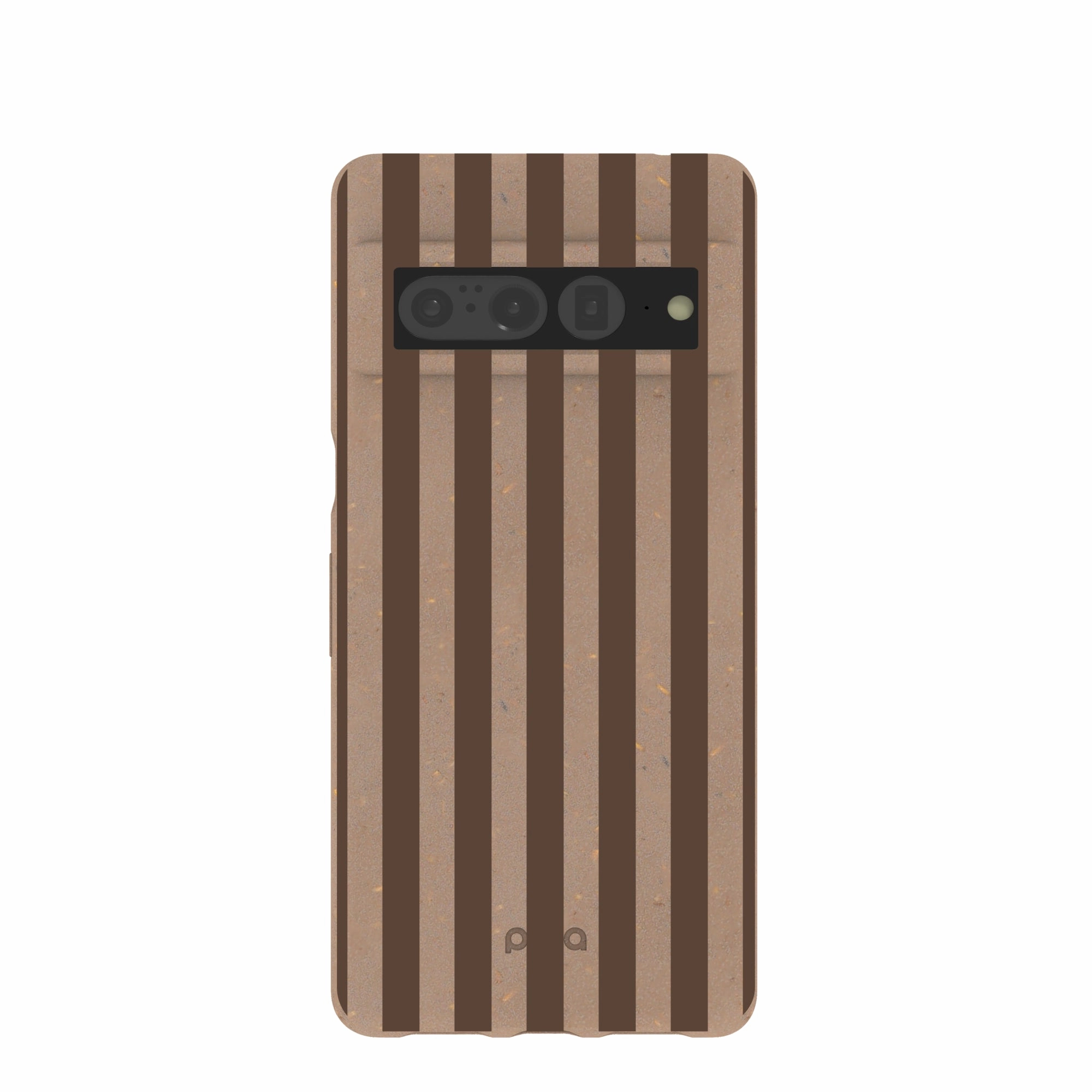 Printed Artwork elegant design Chocolate Brown Cocoa Stripes Google Pixel 7 Pro Case