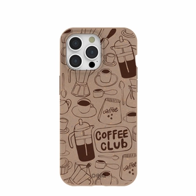 Luxury Coating Chocolate Brown Coffee Club iPhone 15 Pro Max Case