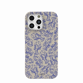 London Fog Blue Lobster iPhone 16 Pro Max Case Soft Interior