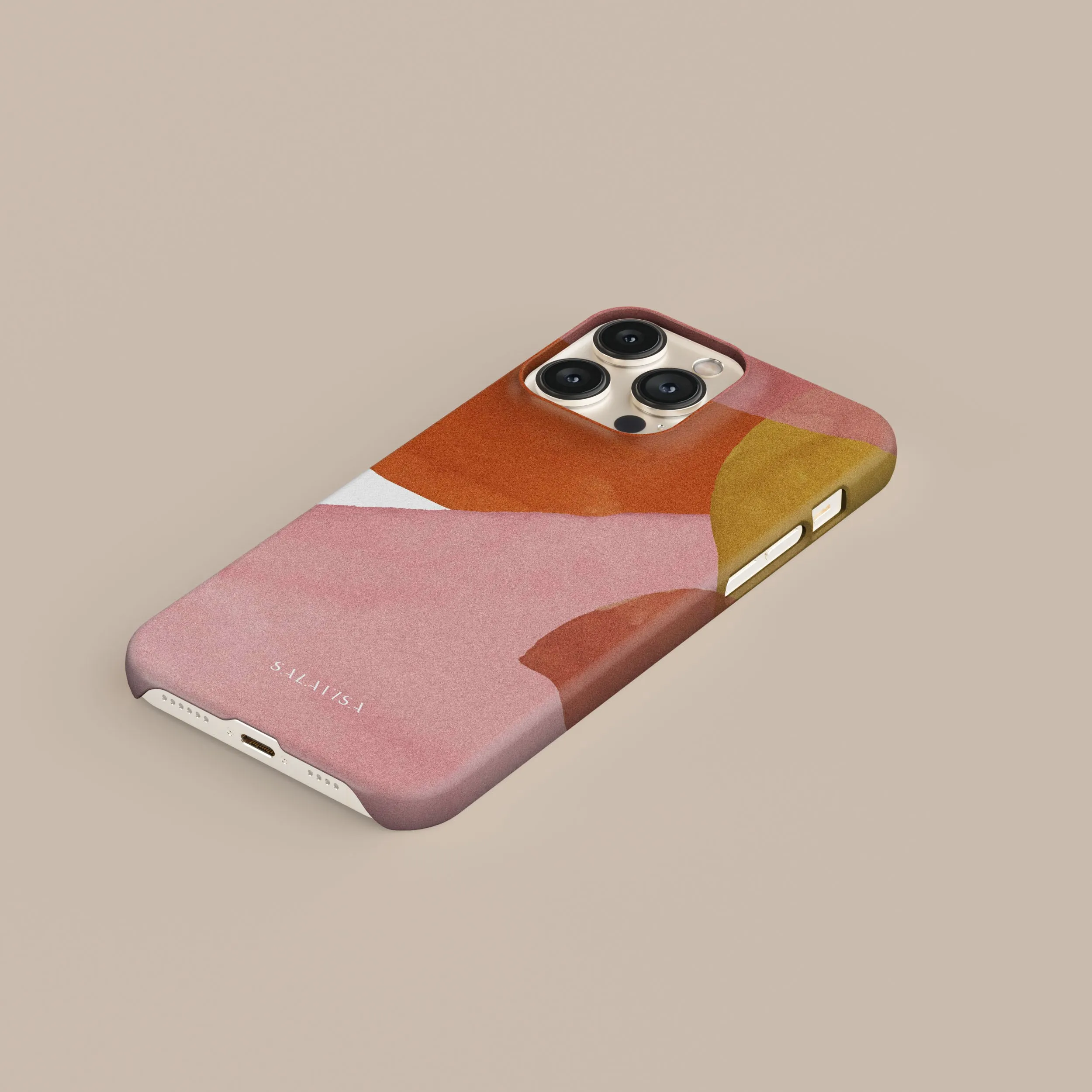 Pure Pink Watercolor Phone Case Unique Texture Flexible structure