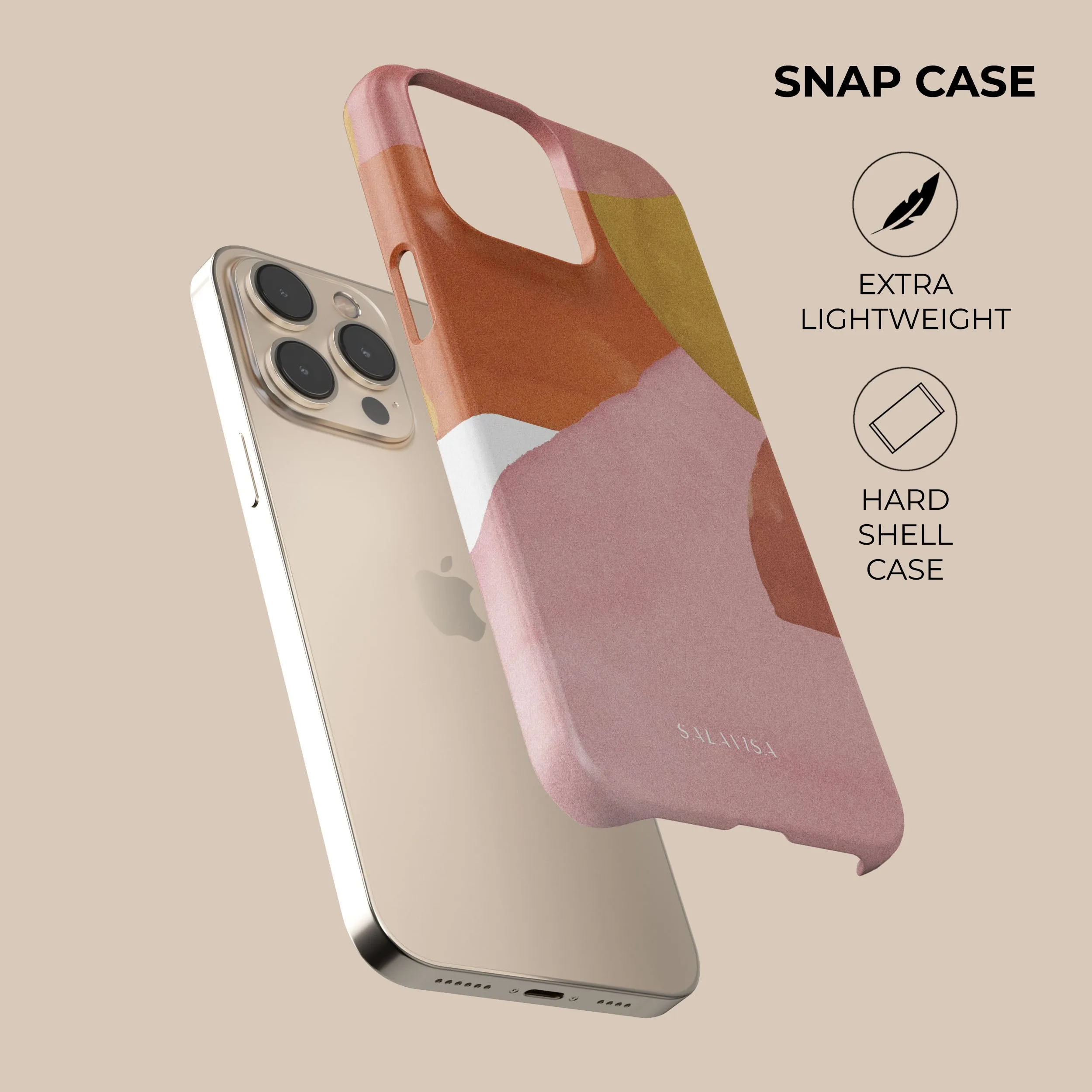 Pure Pink Watercolor Phone Case Polished Detail Edge Urban Minimalism