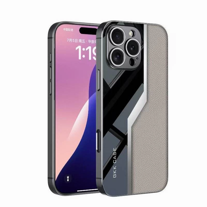 Quilted Classic Plain Leather Craft Case - iPhone Premium Pattern Design Edge Protection