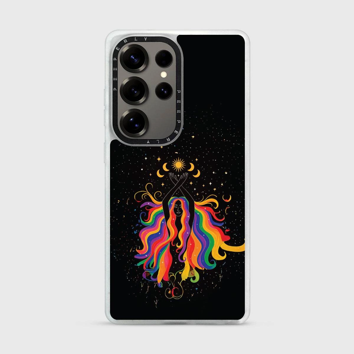 Shockproof Frame Creative Artwork Rainbow Witch Signature