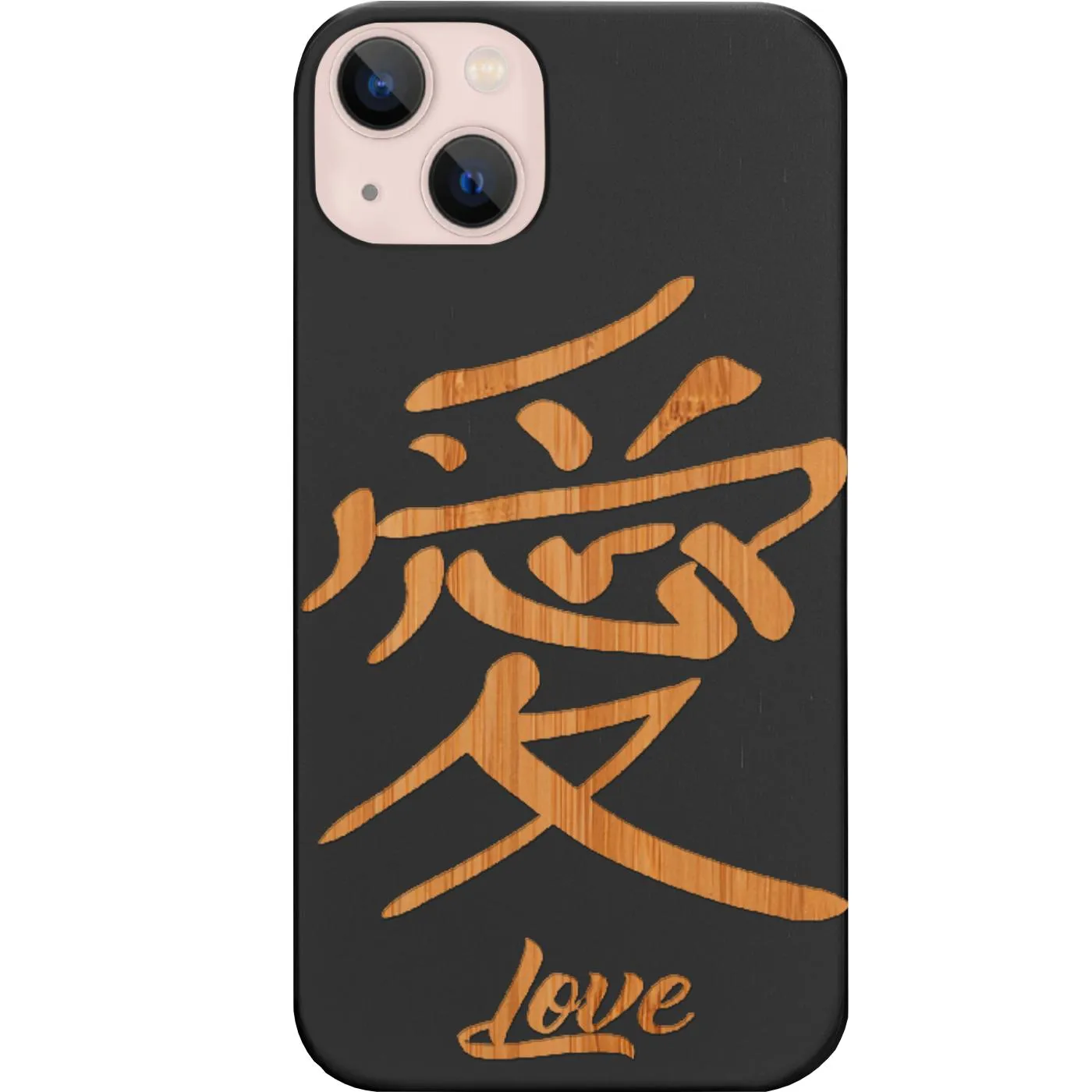 Japanese Love Kanji - Engraved Phone Case Luxury Look