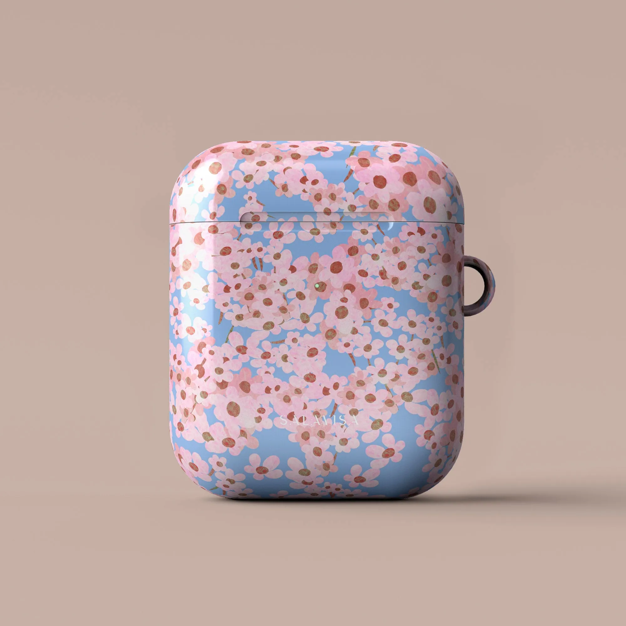 compact neon silicone travel shell soft flexible travel airpods shell Summer Ditsy AirPods Case