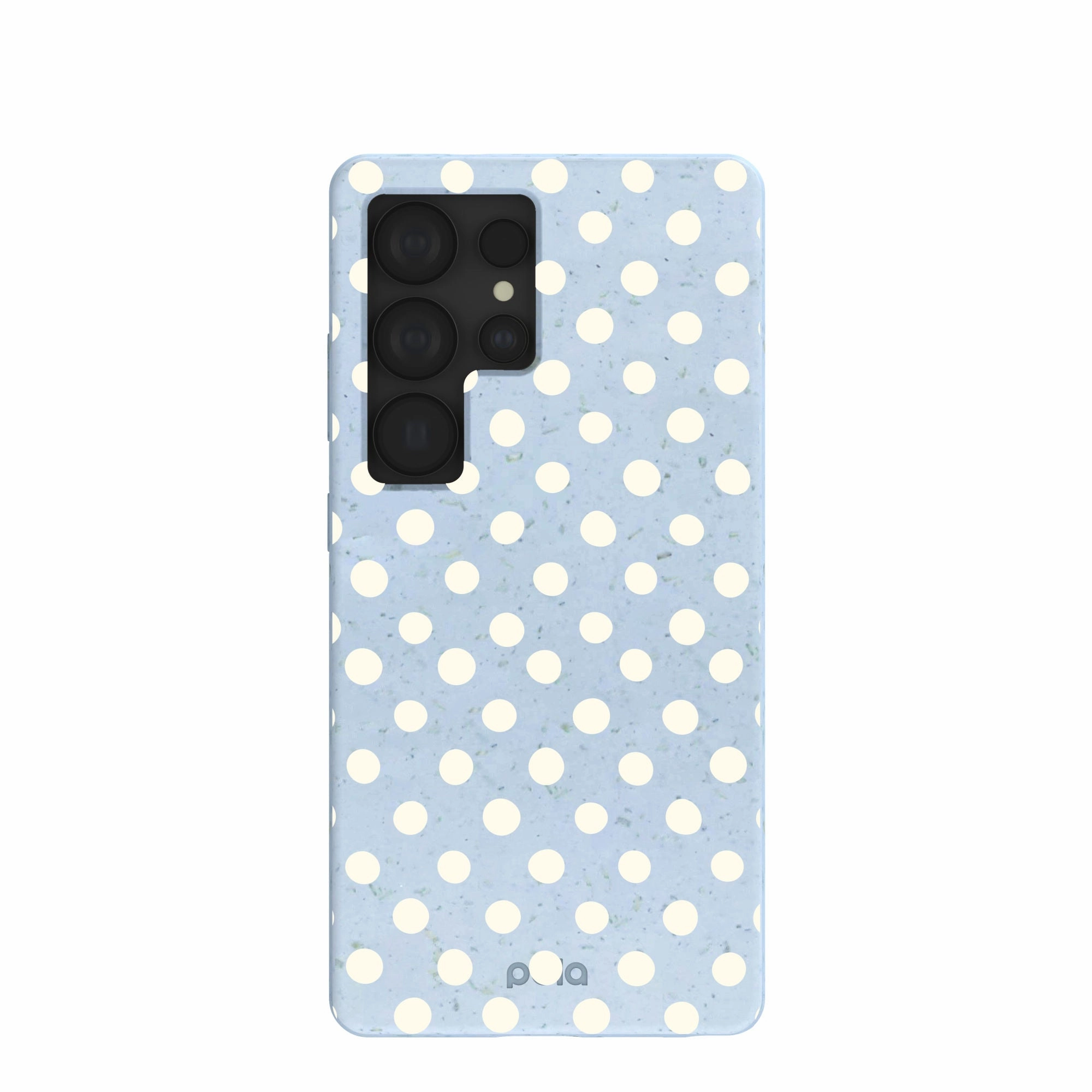 Powder Blue Indigo Dots Samsung Galaxy S25 Ultra Case Rugged Pattern Design