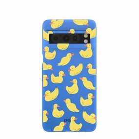 Matte Texture Layer Electric Blue Sunny Ducklings Google Pixel 8 Pro Case