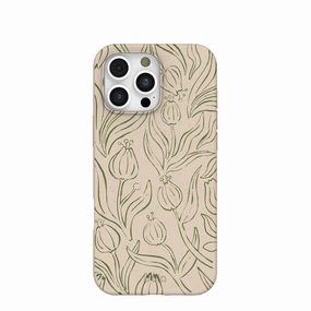 Seashell Floral Flow iPhone 16 Pro Max Case Luxury Shine