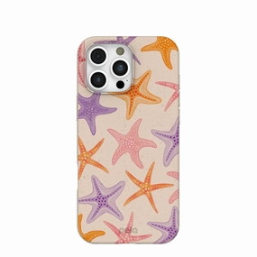 Hybrid Texture Design Protective Craft Seashell Starfish Parade iPhone 16 Pro Max Case
