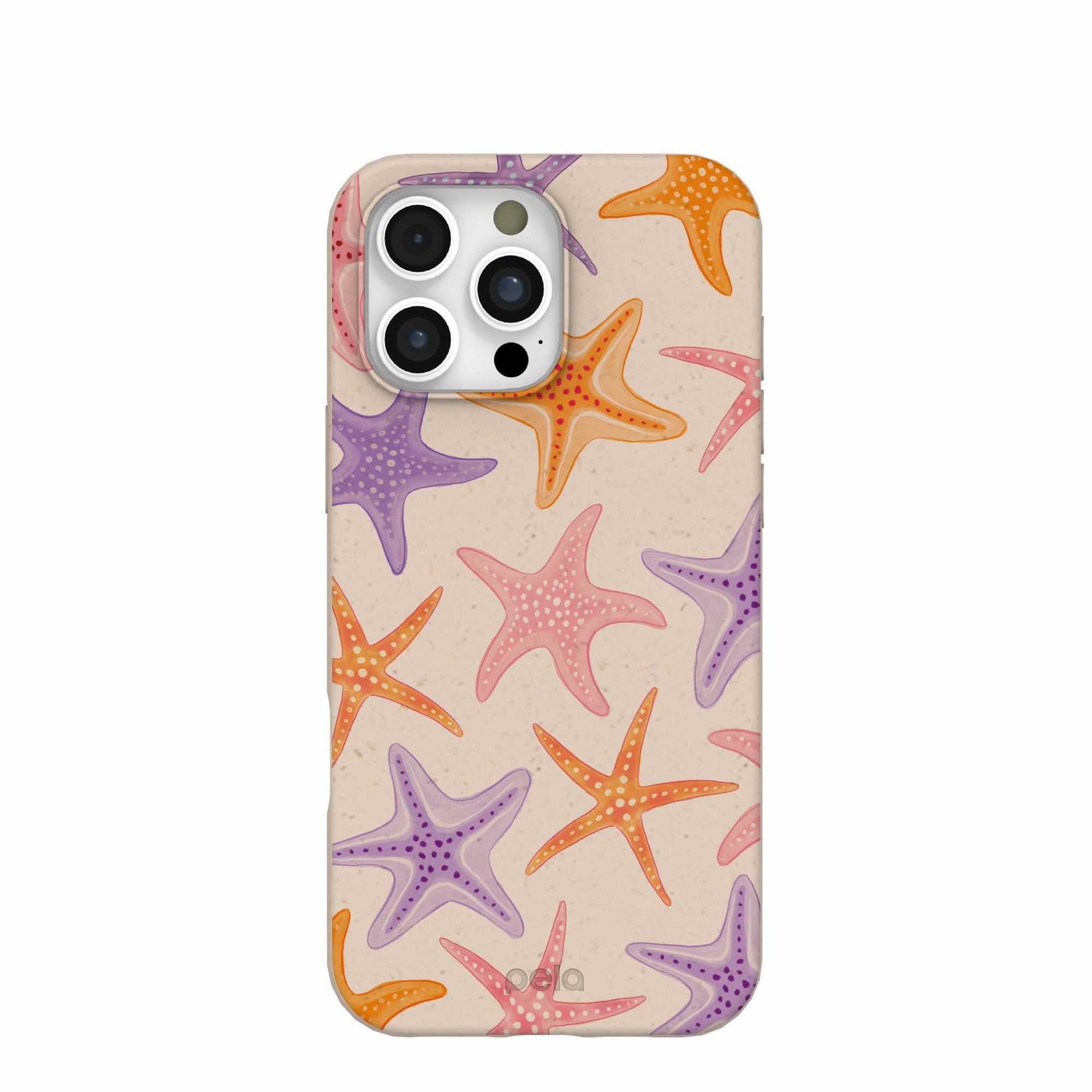 Hybrid Texture Design Protective Craft Seashell Starfish Parade iPhone 16 Pro Max Case