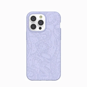 Lavender Sea Tentacles iPhone 14 Pro Max Case Textured Finish