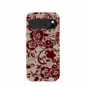 London Fog Crimson Veil Google Pixel 10/10 Pro Case Glossy Texture Layer