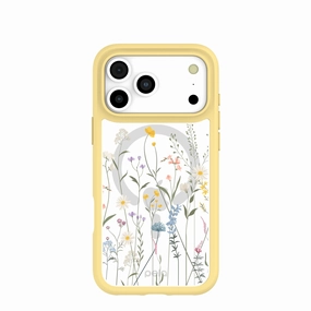 Water Resistant Clear Wanderflora iPhone 17 Pro Max Case With Sunbeam Ridge (MagSafe included)