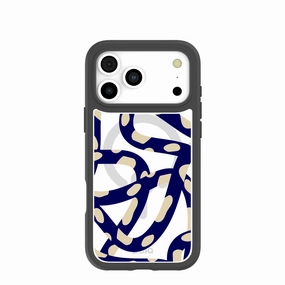 Marble finish Clear Noodles iPhone 17 Pro Max Case With Noir Ridge (MagSafe included)