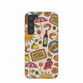 Seashell Coastal Bites Samsung Galaxy S23 (Plus) Case Hybrid Touch