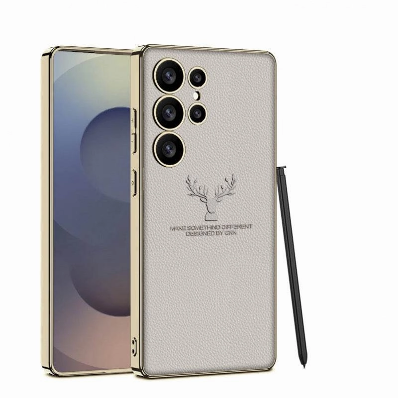 Regal Stag Deer Electroplated Leather Case - Samsung Affordable option High strength