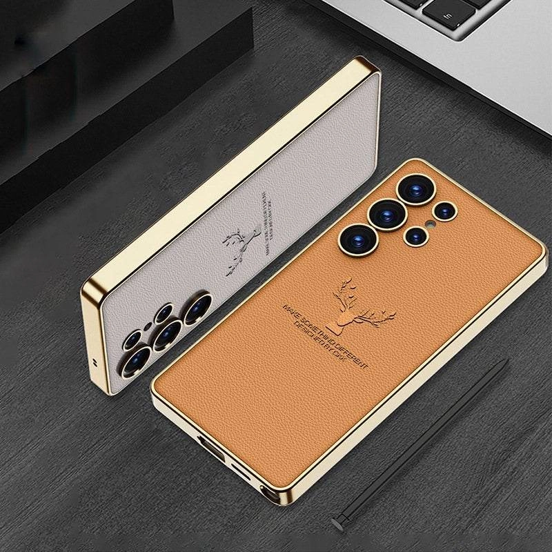 Daily Carry Regal Stag Deer Electroplated Leather Case - Samsung