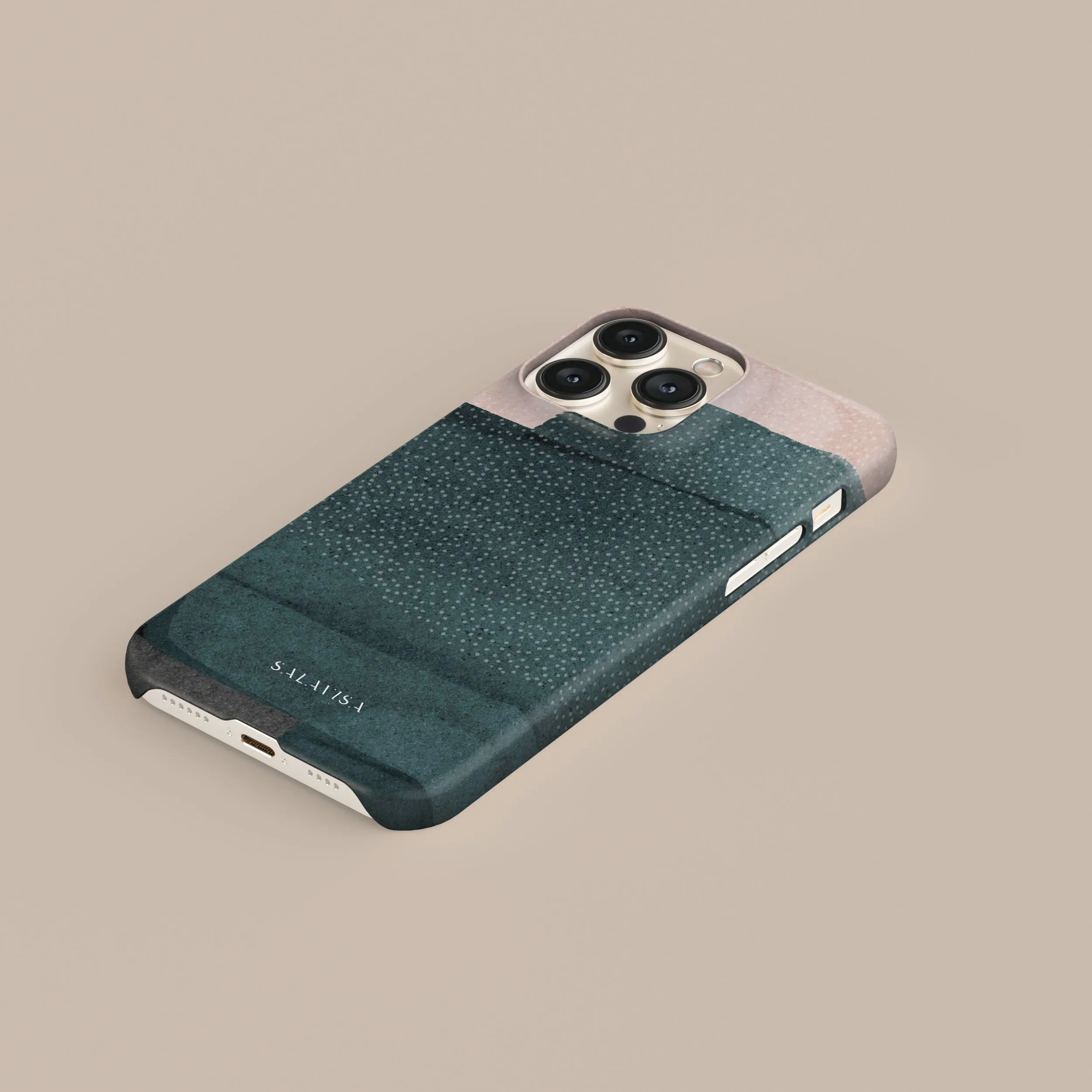 Refined Edge Color Pattern Aura Green Phone Case