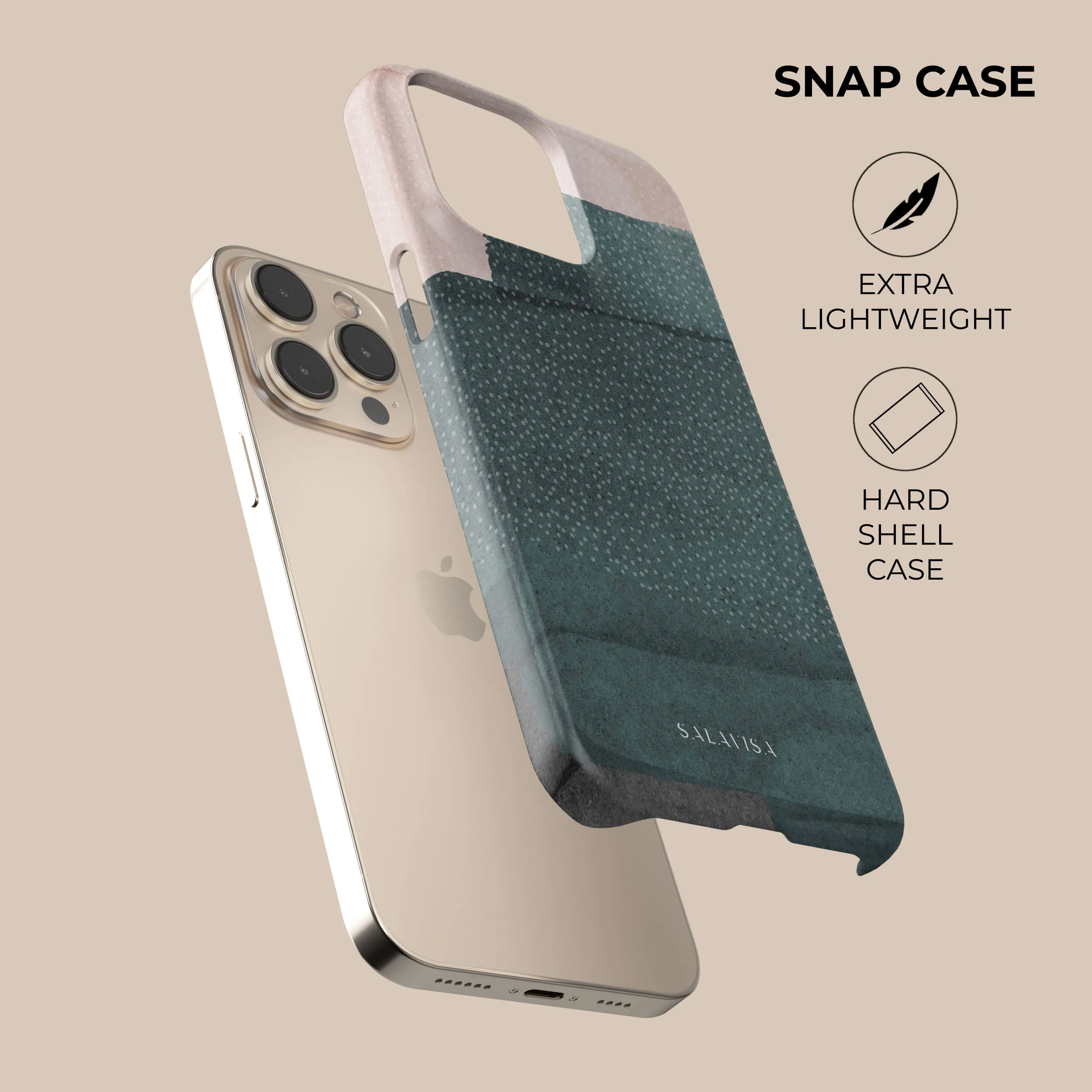 Aura Green Phone Case Precision Cutouts