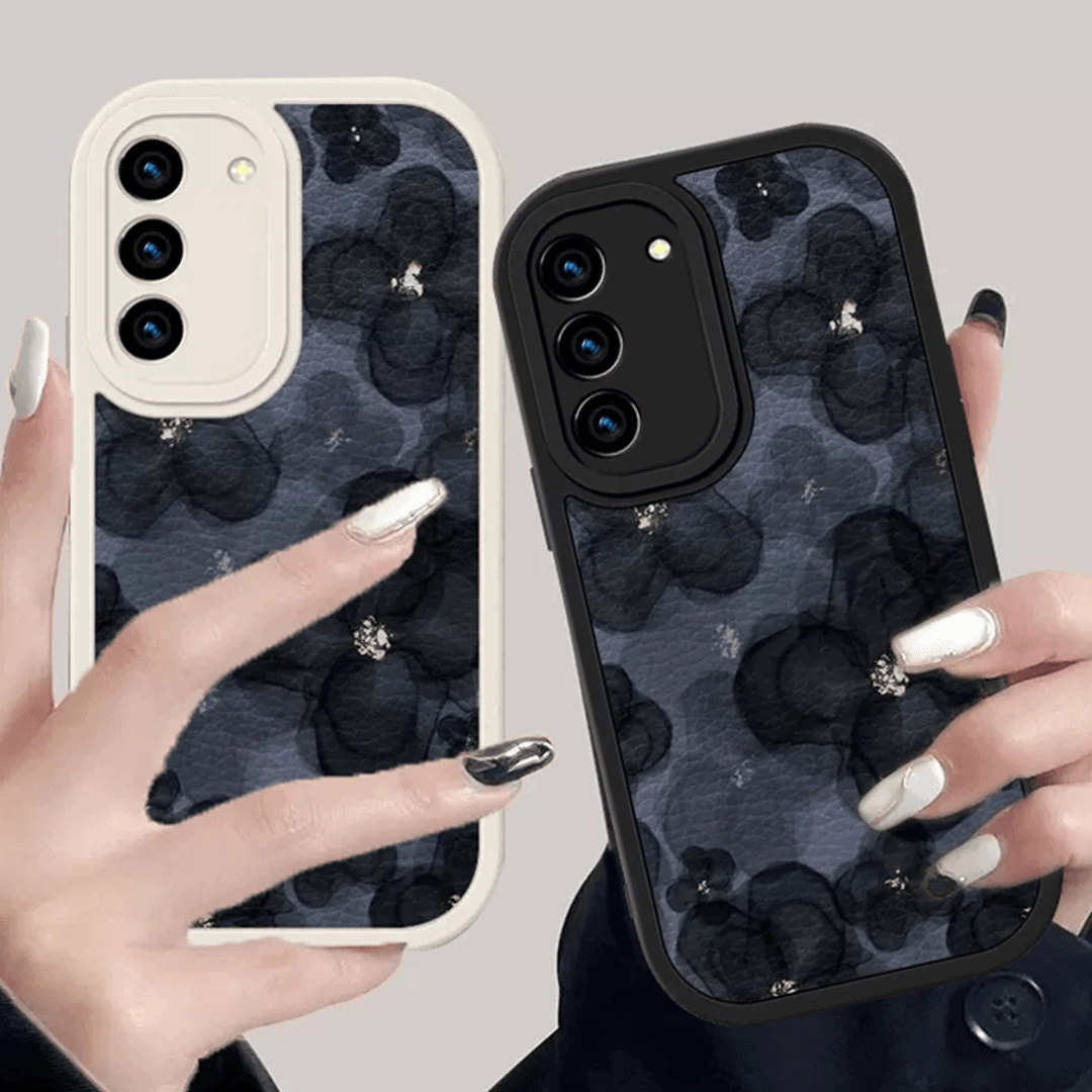 Retro Ink Painting Dark Flowers Case - Samsung Strong Surface