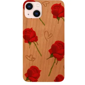 Compact Feel Rose Heart Pattern - UV Color Printed Phone Case