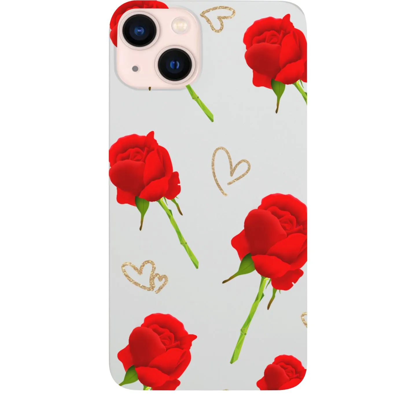 Rugged Surface Rose Heart Pattern - UV Color Printed Phone Case