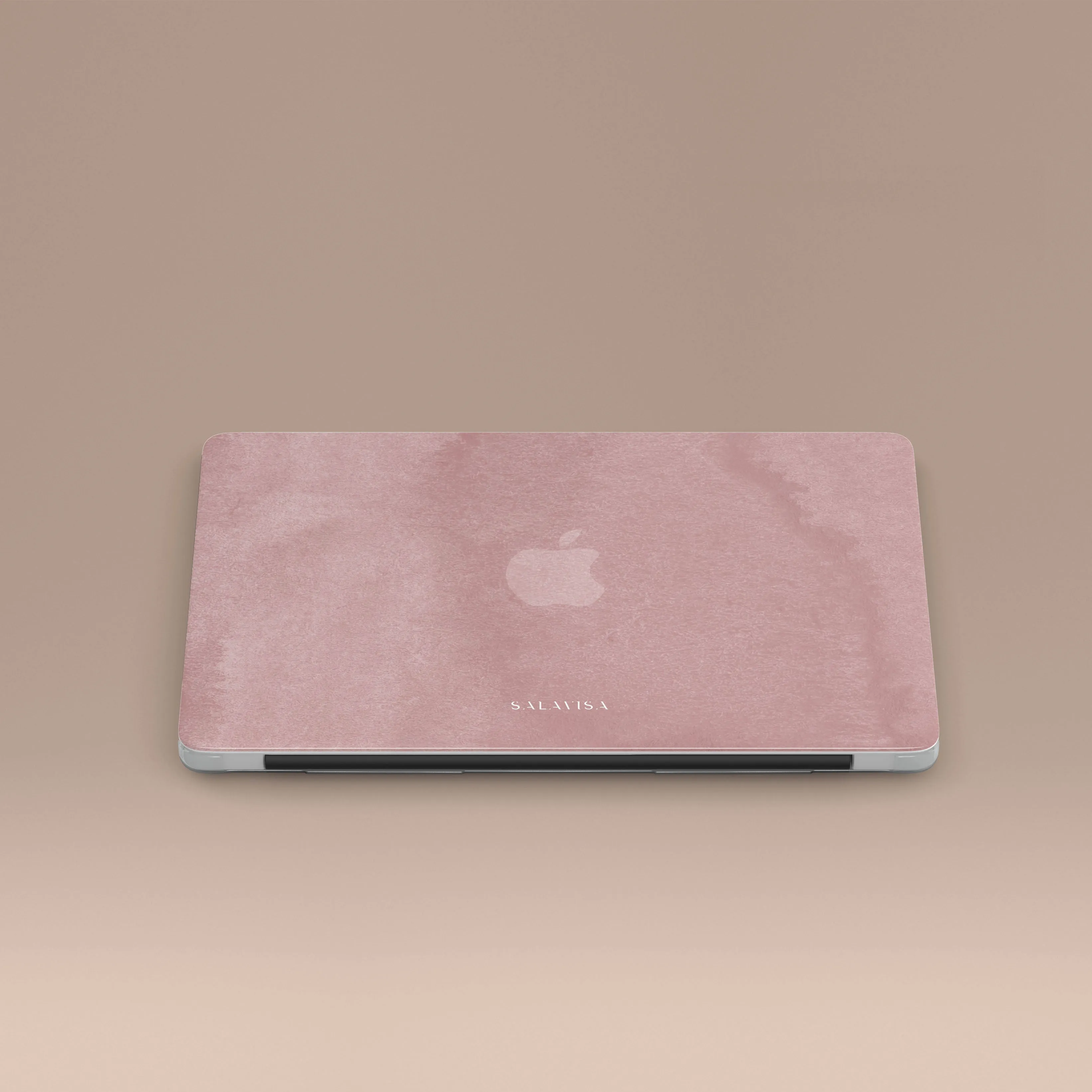 Compact Pattern Durable Texture Finish Rose Pink Watercolor MacBook Case
